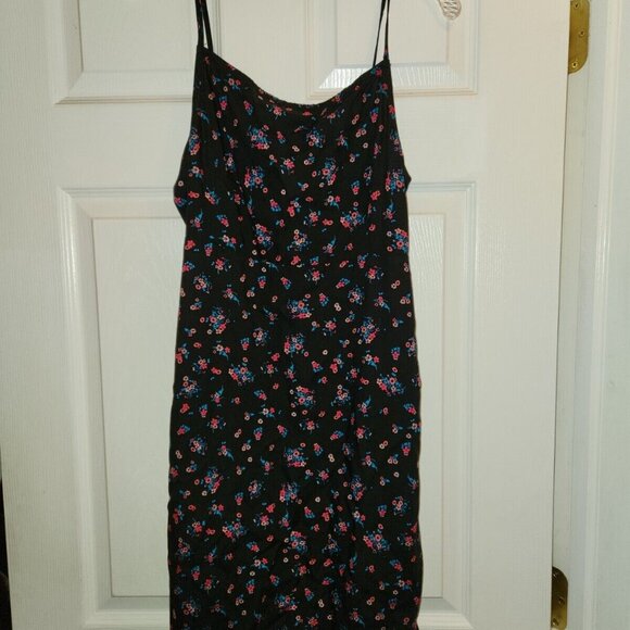 VANS Black Floral Mandi Cami Dress Medium - Picture 4 of 8
